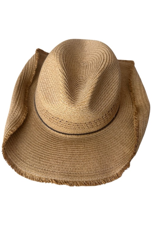 Accessories - Women’s Straw Cowboy Sun Hat - Natural Tan Country Festival Concert